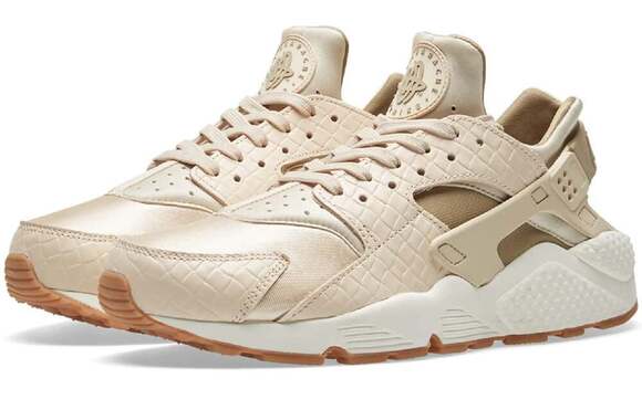 Nike Air Huarache Run Premium 'Oatmeal' Women's Sneakers - Picture 7 of 8
